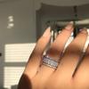 Anillo de Circonita Blanca de Lujo para Mujer Boda Compromiso Fiesta Anillo Clásico Joyería Regalo
