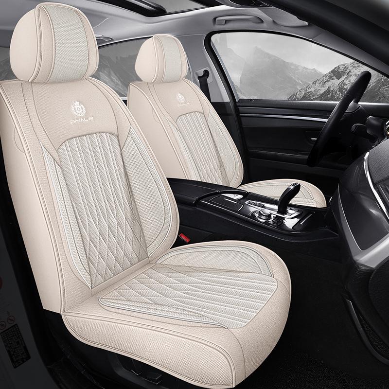 Linen Car Seat Cushion - Four Seasons Universal Cover