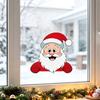 Static Cling Decals Christmas Window Clings, Reusable with Santa Snowman Snow Removable House Designs, Double Sided Glass Stickers for Holiday