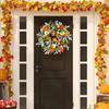 Artificial Wreath Front Door Punkin Berry Branches Mixed Leaves Thanksgiving Wreath Door Wreath For Halloween Thanksgiving Indoor Outdoor
