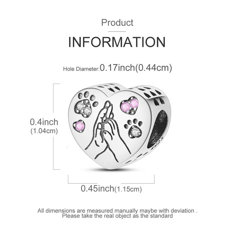 925 Sterling Silver Charms Bead CZ Zircon Love Mom Dangle Fit Original Bracelet DIY Women JewelryGood Product