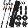 Trekking Poles, Adjustable Nordic Walking Poles - Blue