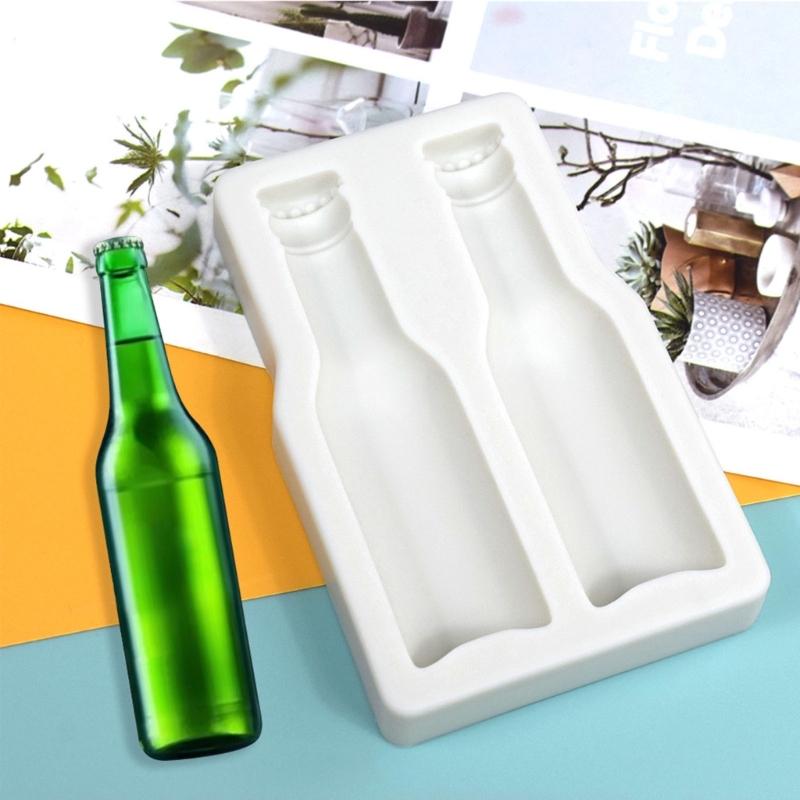 Beer Bottle Shaped Silicone Mold Fondant Chocolate Mould DIY Cake Dessert Mould Homes Kitchen Baking DIY Supplies