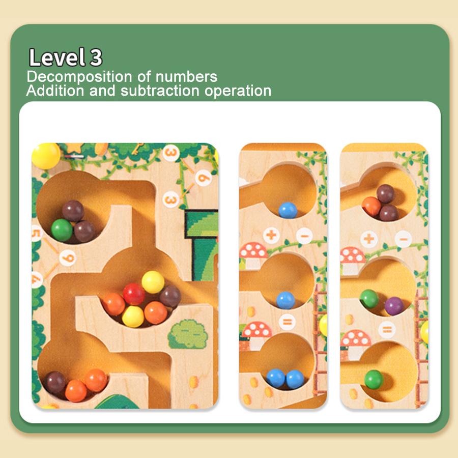 Magnetic Sorting Games Montessori Puzzle Toys Maze Board Learning Color Counting Number Classification Wooden Educational Toy