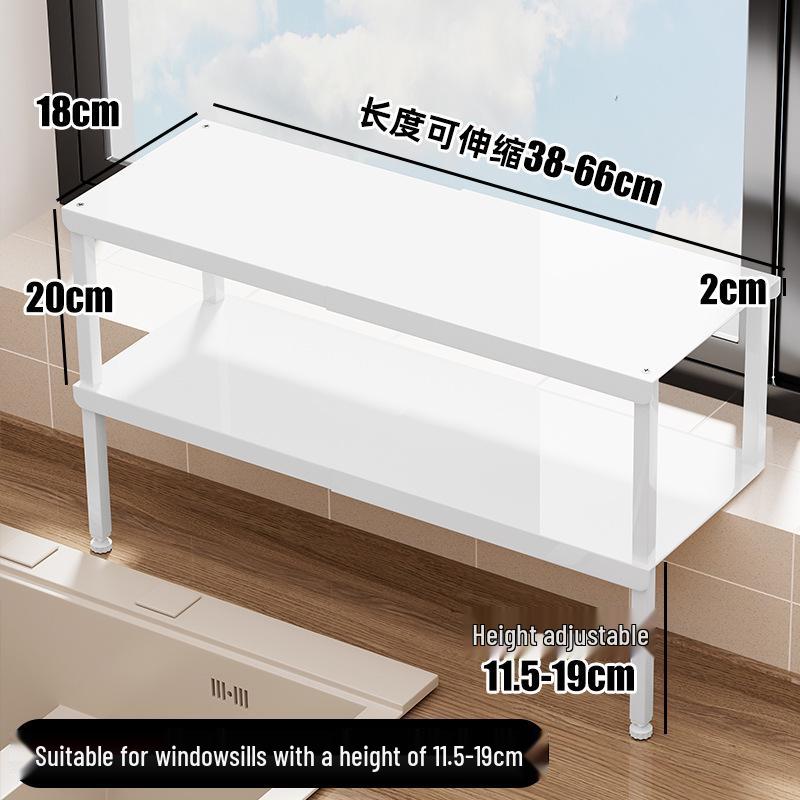 Multi-Layer Kitchen Sink Shelf: Punch-Free Window Sill Extension