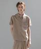 Dekkoloso Cool Linen-Like Short Sleeve Roll-Up Shirt [Beige]