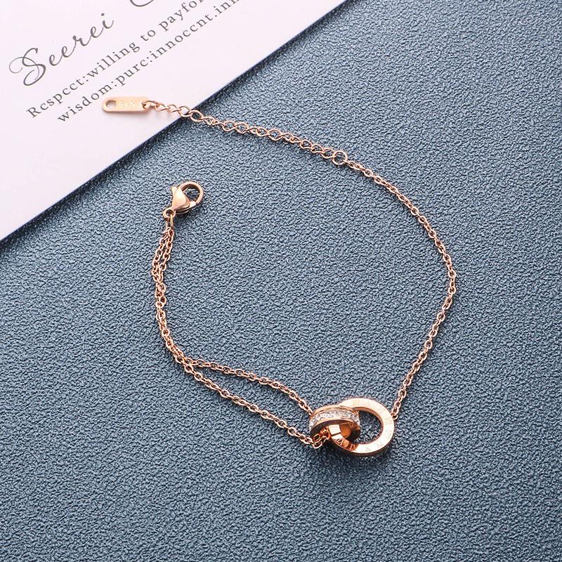 Women's Roman Numeral Diamond Bracelet - Titanium Steel, Luxurious, Unique, Non-Fading