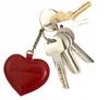 Heart-shaped Leather Keychain - Peterson