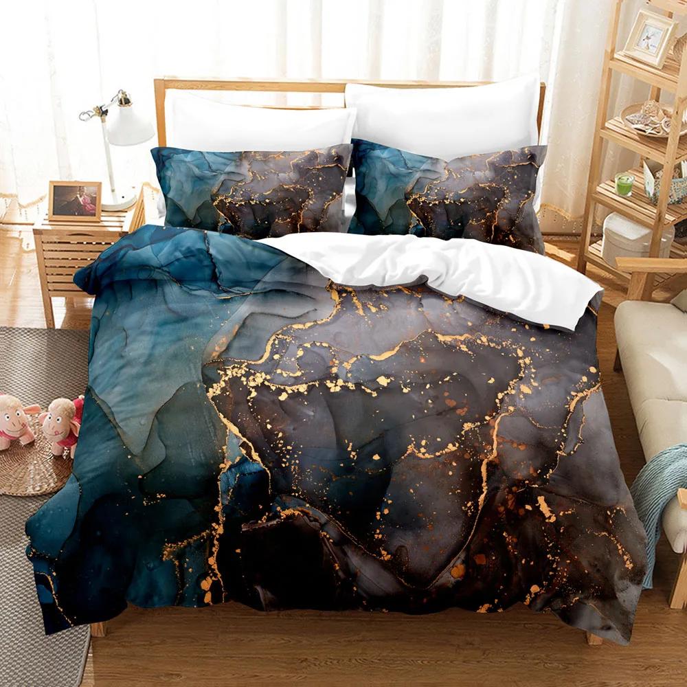 Luxe Marmeren Beddengoedset 3D Geprint Dekbedovertrekset Romantisch Zacht Huidvriendelijk Eenpersoons Tweepersoons Kingsize voor Volwassenen Verjaardagscadeau