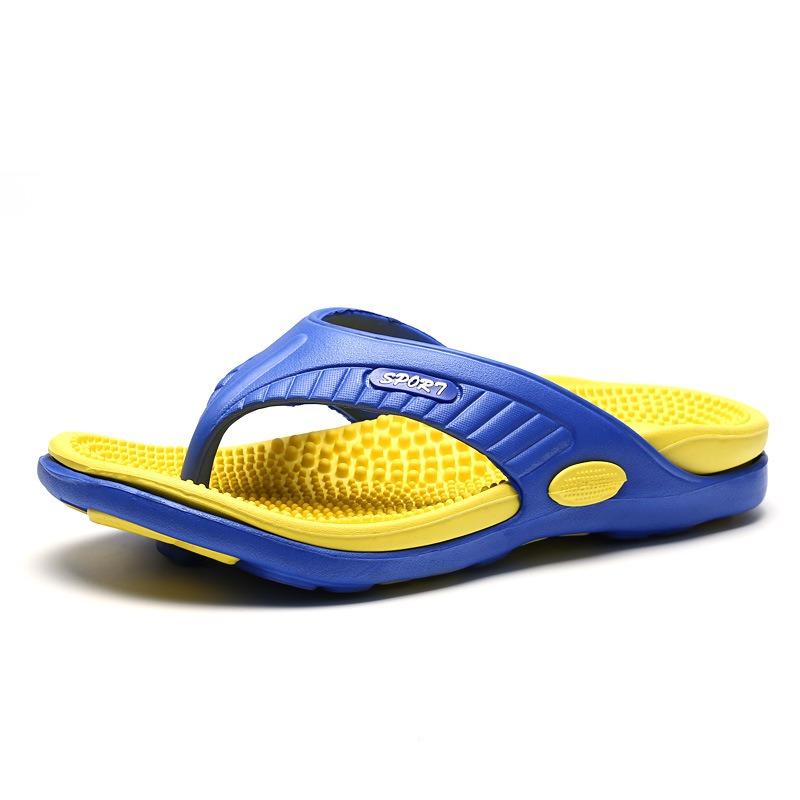 Fashion Men Massage Slippers 2025Summer New Flip Flops Outdoor Casual Beach Slides for Men Pinch Toe Sandals Chanclas De Hombre Big Size