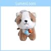 Cute Dog Plush Keychain With Soft Short Pile Fabric For Gift And Bag Decor