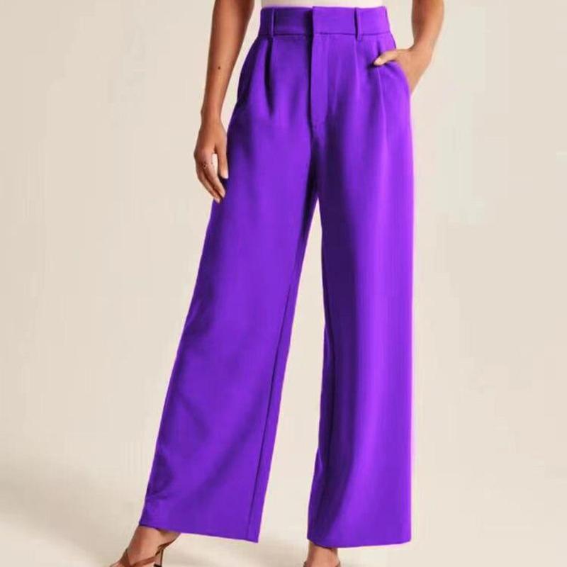 Autumn Loose Wide Leg Pants Fashion Women Trousers Pocket Wide Leg Pants With Belt Casual Suit Pants For Women Joggers 28101