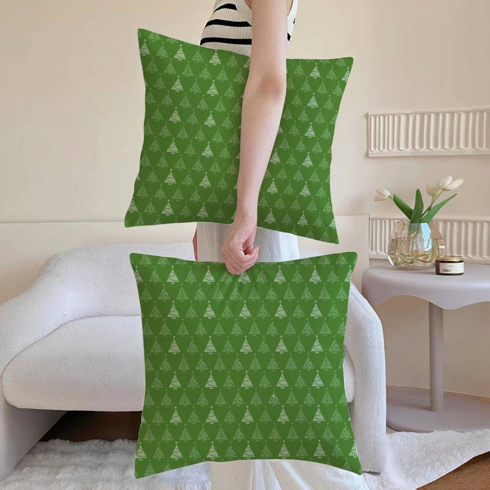Christmas Reindeer Pillow Case Sofa and Living Room Decorative Cushion Covers Dust-proof and Mite-proof Invisible Zipper