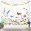 Butterfly Tapestry Glitter Diamonds Print Wall Art Luxury Elegant Blue Wall Hanging Blanket for Living Room Bedroom Home Decor