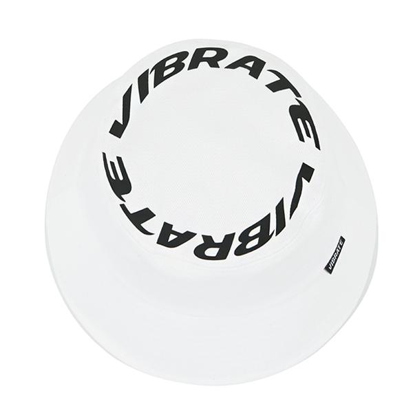 VIBRATE Rouding Logo Bucket Hat (White)