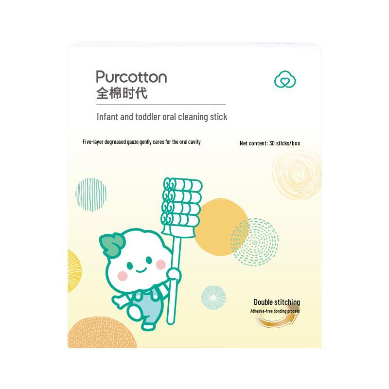 PurCotton Baby Cotton Swabs & Oral Cleaning Sticks