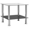 Vidaxl Side Table, Transparent, 45X50X45 Cm, Tempered Glass