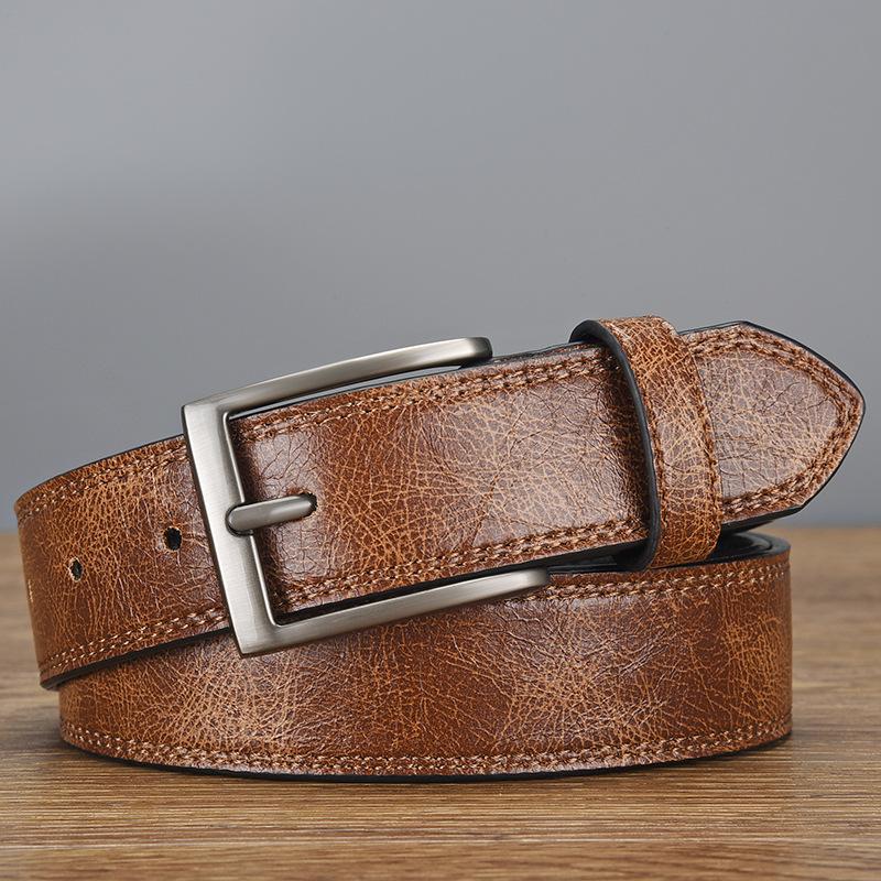 Belt Men's Needle Buckle Retro Belt Fashionable Casual Pu Men's Wide Belt Versatile Pants Belt New Belt