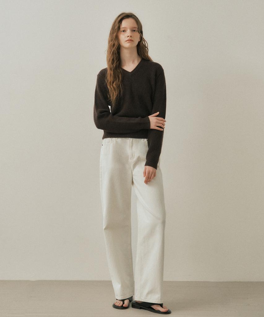 Wednesday Oasis For Woman Blooming Hazzi V-Neck Knit_Brown(Wc25-Kn52)
