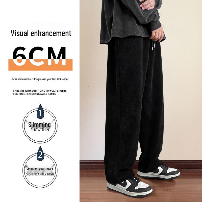 Jeanswest Men's Chenille Corduroy Relaxed Straight-Leg Pants