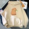 Funny Capybara Print Hoodie Women Kawaii Sweatshirt for Girls Unisex Fashion Pullovers Harajuku Graphic Hooded Cartoon Tops