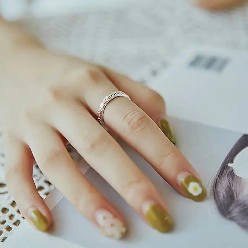 Simple and Fashionable Hot-selling Pattern Niche Ring, the Same Ring Female Handmade Tail Ring Index Finger Ring