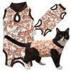 Postoperative Clothing for Cat Size Dog Apron Comfortable Cotton with Cat Pattern