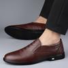 Luxury Brand Men Business Shoes Genuine Leather Man Loafers Casual Drive Shoes Classic Moccasins Crocodile Pattern Slip On Flats