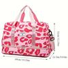 Spacious & Durable Women's Carry-On Travel Bag with Animal Print Nylon Large Capacity Sports Gym Bag  Weekend Overnight Bag