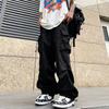 Spring Summer Wide Leg Casual Men's Pants Solid Color Cargo Pants Elastic Waist Jogger Pants For Men