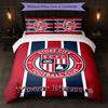 Stoke City FC Set Biancheria da Letto con Nome Testo Personalizzato 1 Copripiumino+2 Federe Logo Calcio Regalo Personalizzato per Occasione Speciale Decorazione Camera da Letto