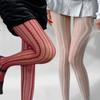 Sexy Hollowed Fishnet Pantyhose Elastic Breathable Mesh Stockings Striped Fishnet Stockings JK Style