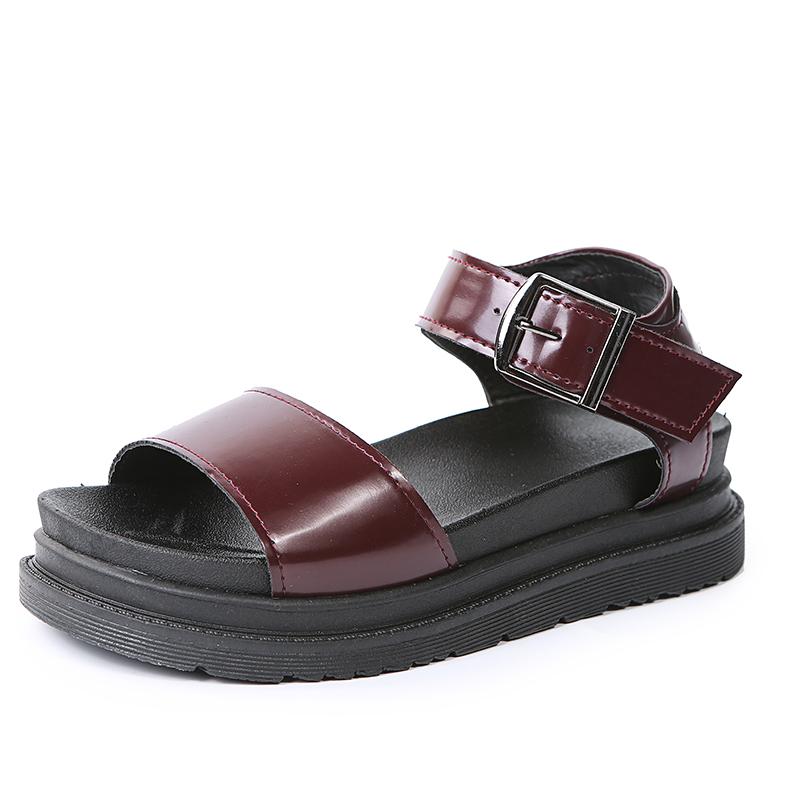 Fashion 2024 New Women Summer Comfort Sandals Fashion Open Toe Flat  Ankle Buckle Strap Platform Roman Shoes Sandalias Mujer