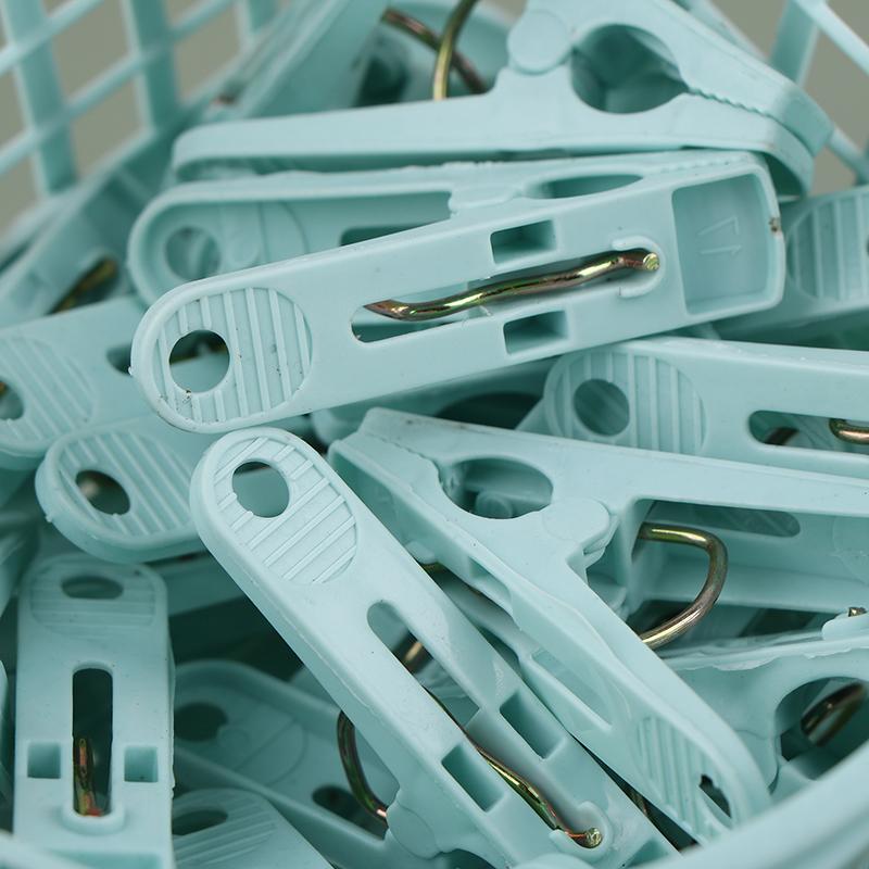 30Pcs Plastic Clothes Pegs Laundry Clothespin Pins Clothes Drying Clips Windproof Clothes Clips Small Clothes Pegs With Basket