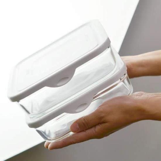 iwaki Heat-Resistant Glass Storage Containers [Large Pack, Set of 2] [Pack & Range] Microwave and Oven-Safe, Cookware, Kitchen Utensils, Gift,