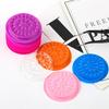 100Pcs Eyelash Glue Holder Abundant Quantity Rich Colors Multiple Grooves Disposable PVC Eyelash Extension Glue Holder Pallet Pad Makeup Tool