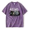 S-5XL 260gsm 100% Cotton Vintage Acid Wash T-Shirt Men or Women Streetwear T Shirt Brief Punk Tops Zomer