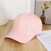 Solid Color Hotfix Rhinestones Baseball Cap Cotton Sunscreen hat Versatile Sun Hat  Summer