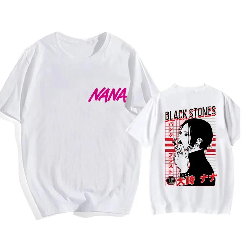 2025 Summer Nana Osaki Gothic Comic Tshirt Mens Funny Tshirt Loose Cotton Top Fashion Hiphop Y2k Tshirt Street Clothes