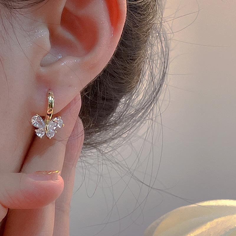 New Style Butterfly Ear Clips for Women - Simple, Elegant and Petite Earrings. New Trendy and Versatile Ear Accessories.