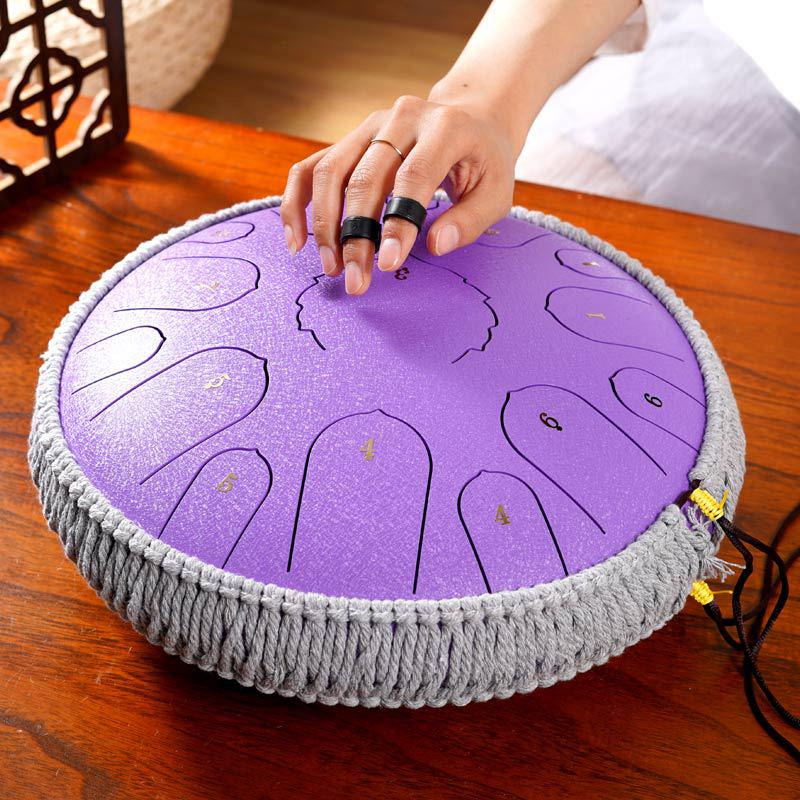 Ethereal Steel Tongue Drum - 6/8/10/12/13/14 Inch Handpan Percussion Instrument.