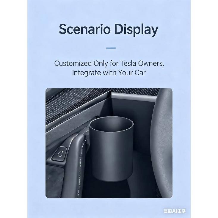 For Tesla Model 3/Y 2021-2024, Refreshed Tesla Model 3/Y/L - Door Cup Holder
