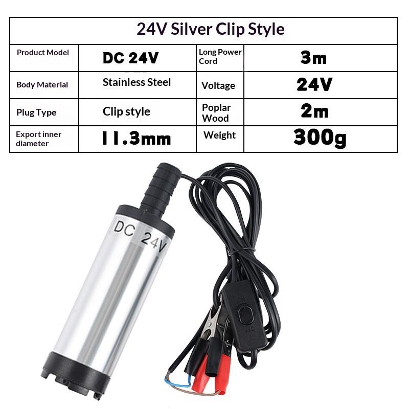 12/24V Electric Fuel Transfer Pump Car Oil Change Fuel Pump Electric Diesel Water Pumping Refueling Tools For Diesel Water Pump