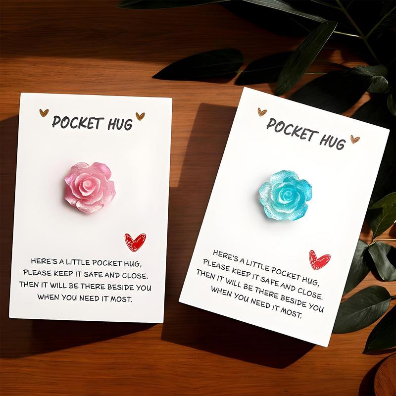 Pocket Hug Cards Sentimental Flower Hug Card Romantic 6X Positive Relationship Message For Boyfriend Girlfriend Valentines
