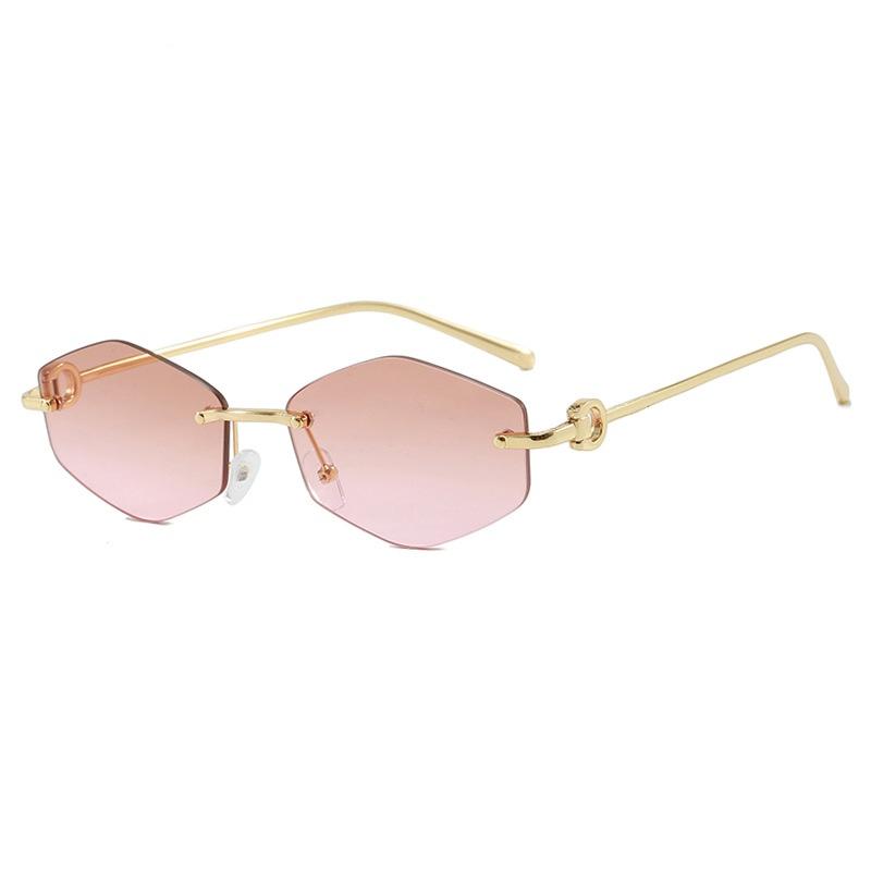 New Luxury Frameless Diamond Shaped Women Sunglasses Personalized Brand Design Trendy Men Gafas De Sol UV400