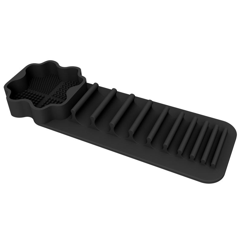 1/6PCS Makeup Brush Drying Rack Wall Mounted Suction Cup Silicone Makeup Brush Cleaner Tool Cleaning Drying Makeup Brush