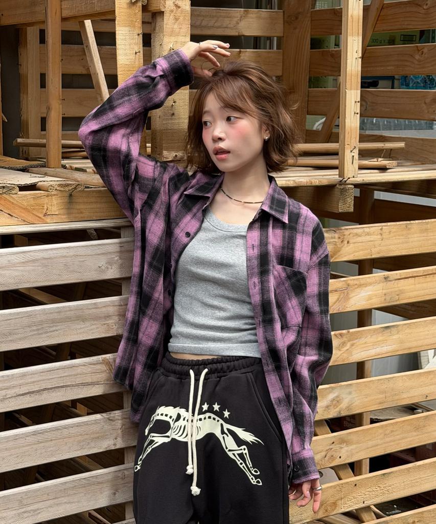 AMOU Bone Horse Sweat Pants Black