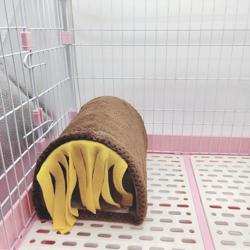 Small Animal Tassel Tunnel Nest Multi-functional Passage Habitat Hideaway House For Hamster Guinea