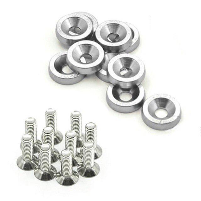 10pcs M6 Car Modified Hex Fasteners Fender Washer Bumper Engine Concave Screws Car-styling