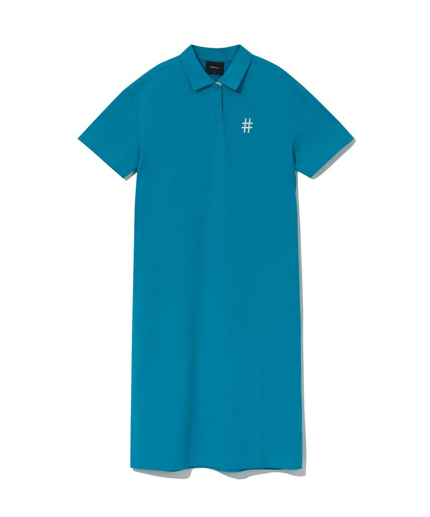 Vintril New York Polo Oversized Long Dress (Teal)
